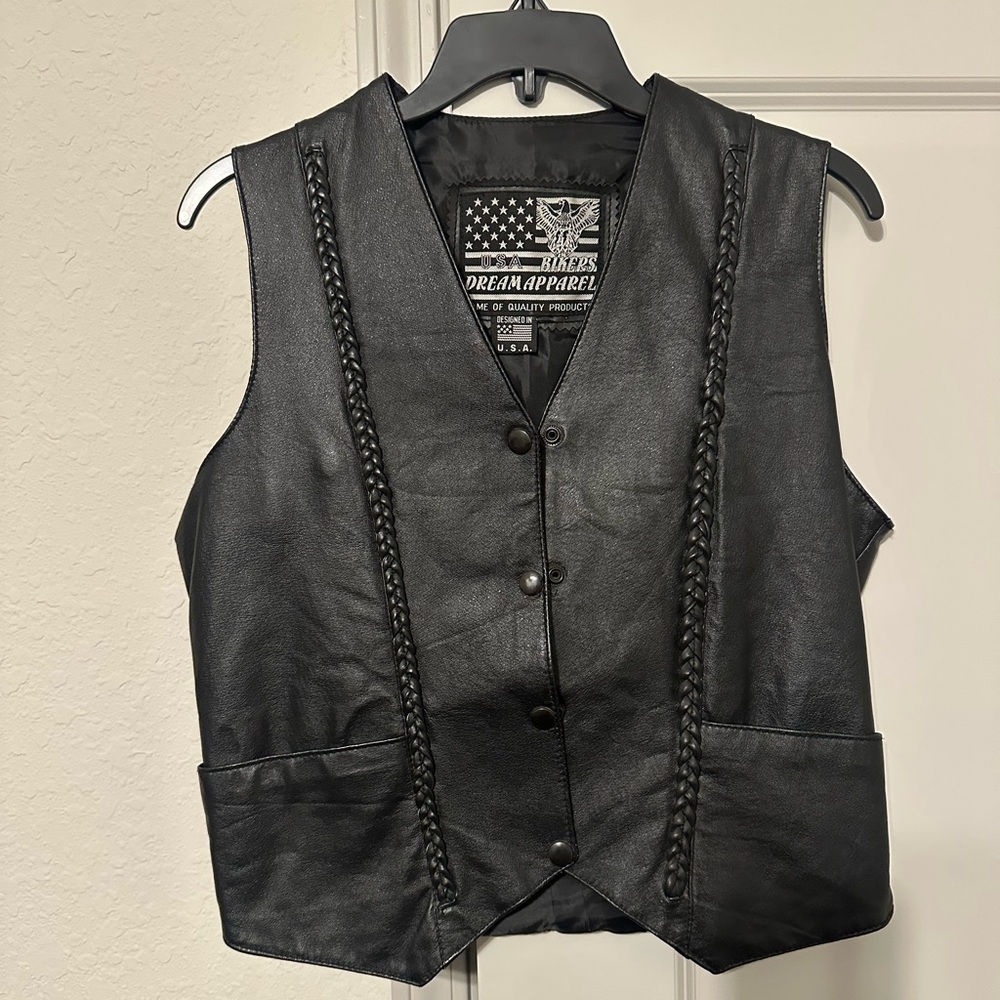 Dream Apparel Black Leather Vest
